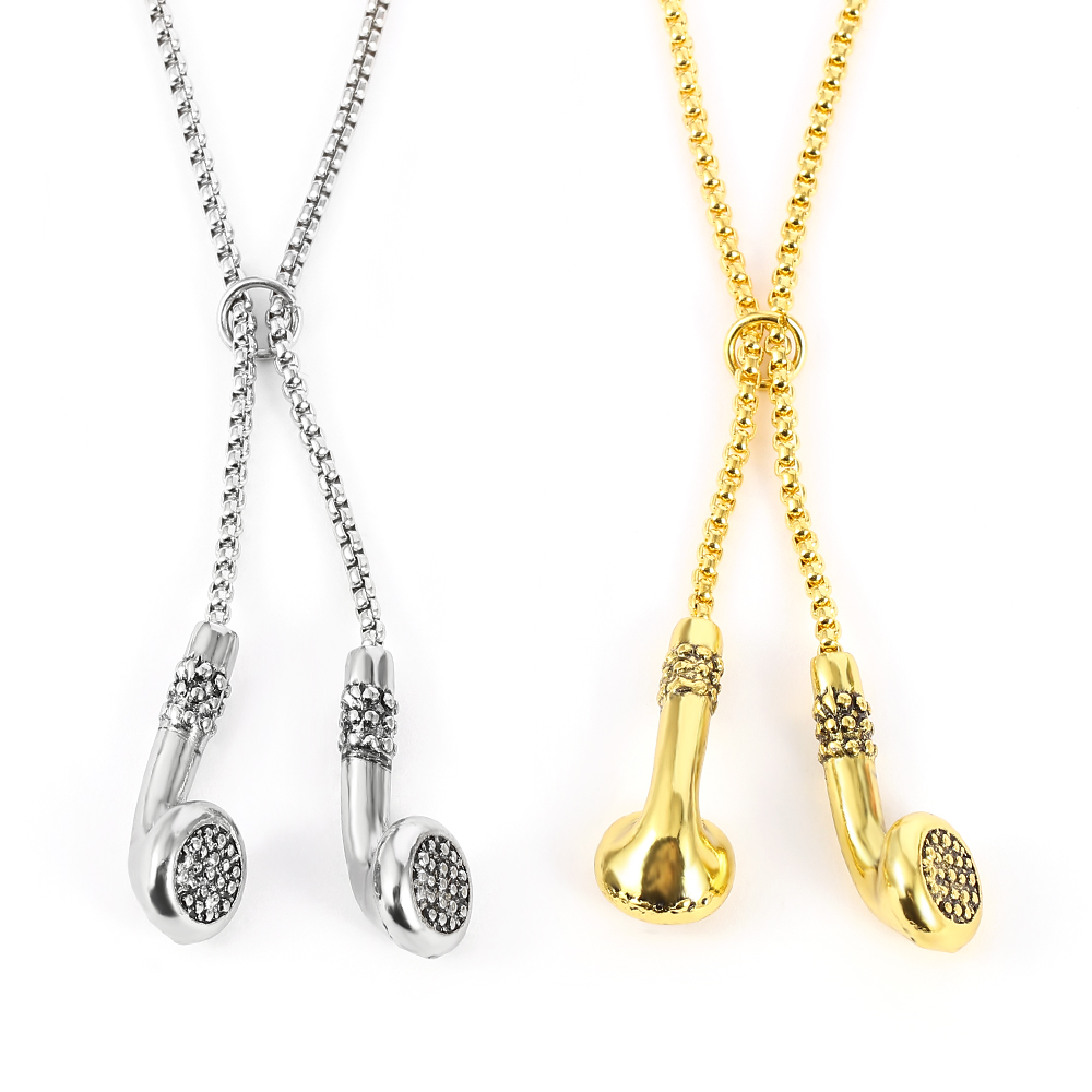 Women'S Accessories Clothing - قلادة معدنية بتصميم سماعة أذن عتيقة
